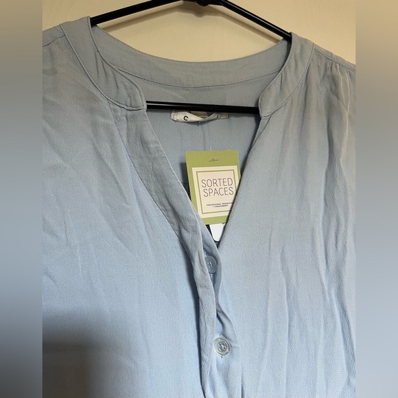 CAbi Sky Blue Button-Down Blouse - Picture 3 of 5